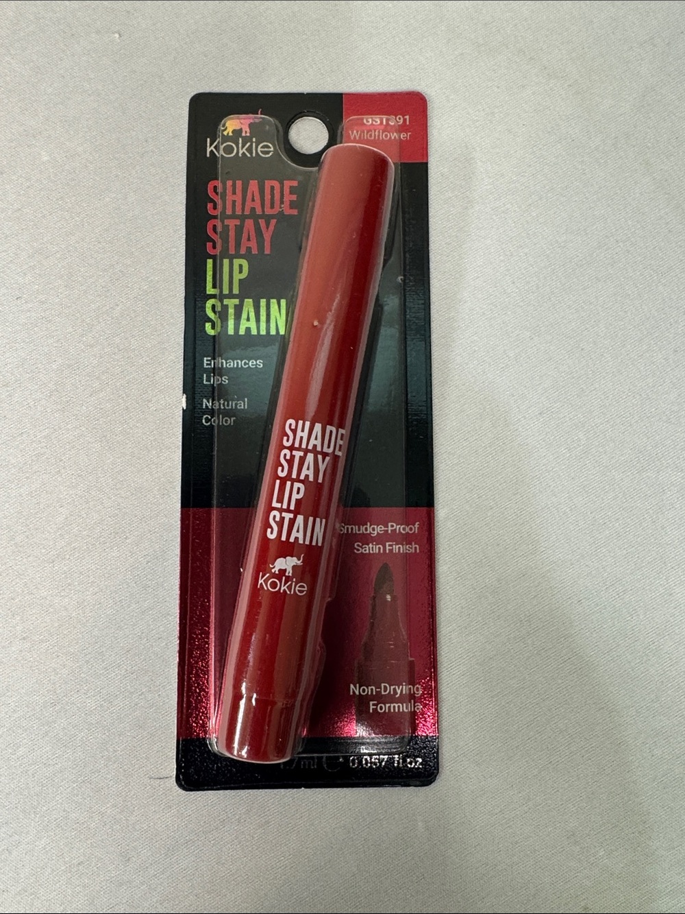 Kokie Shade Stay Lip Stain — Wildflower Red